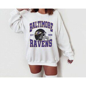 Baltimore Ravens Football Sweatshirt Retro NFL Crewneck Unisex Fan Gift 79